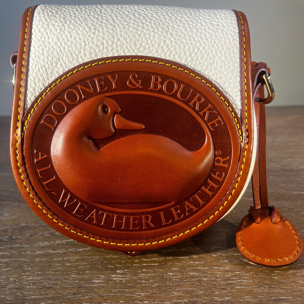 Dooney & Bourke White and Brown Mini Bag